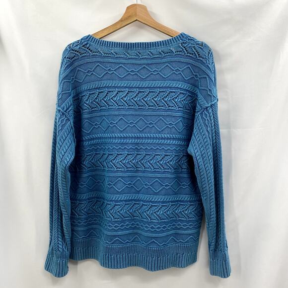 Sundance blue cable knit Sweater - Picture 4 of 5